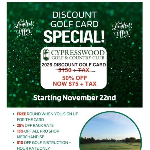 2026 Cypresswood Discount Card